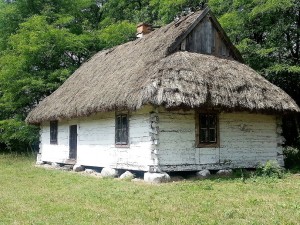 Chałupa z około 1860 roku. Niewiarygodna strzecha.