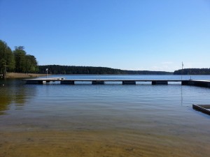 Orzyska plaża miejska. Jezioro Orzysz.