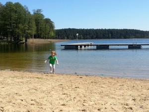 Jezioro Orzysz. Plaża miejska w Orzyszu.